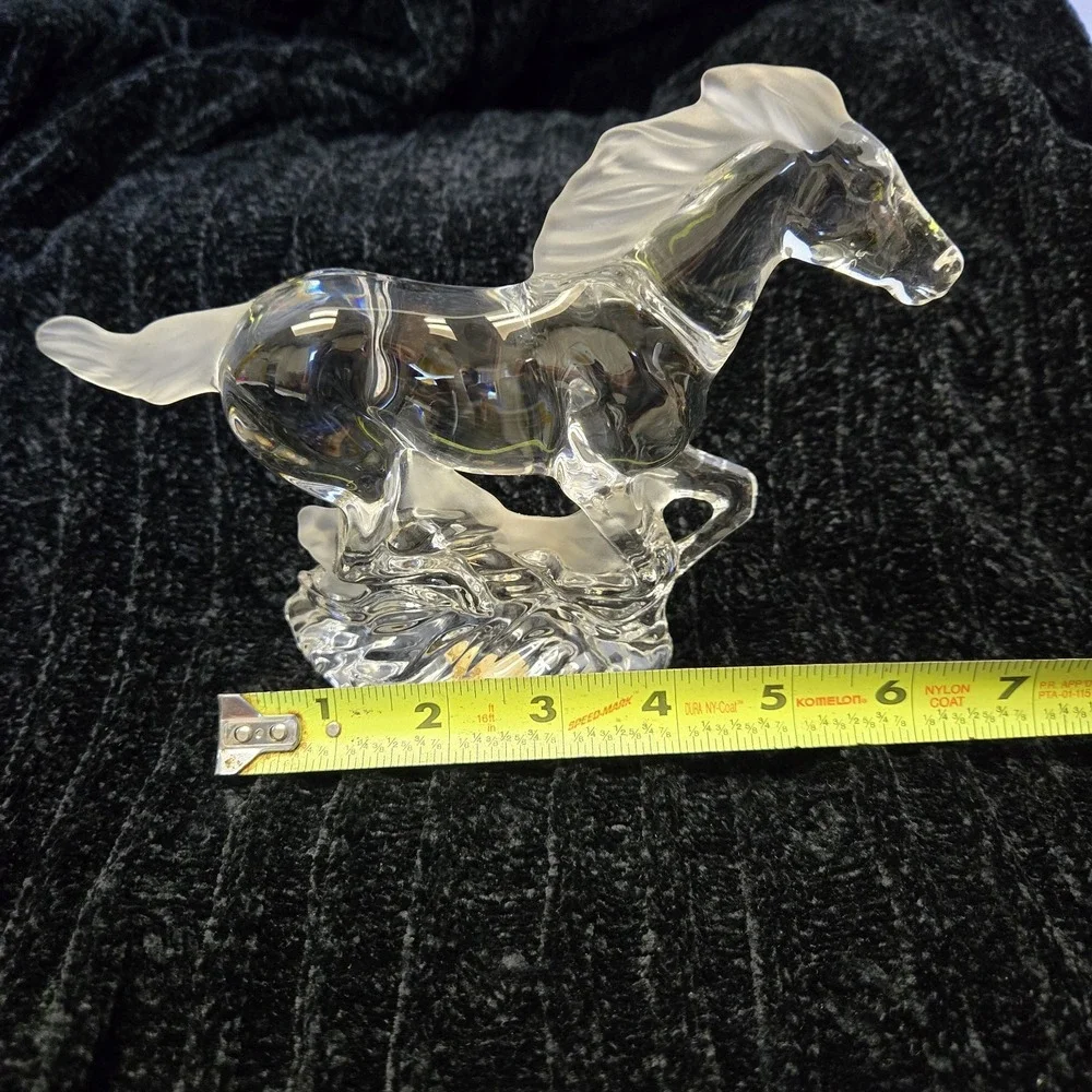 Vtg LENOX CRYSTAL RACING THE WIND PONY HORSE FIGURINE Made in Germany Crystal